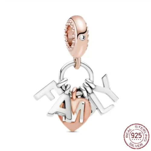 Gorgeous Rose Gold Flower Charm Beads – 925 Sterling Silver Jewelry Accents for Bracelets & Necklaces