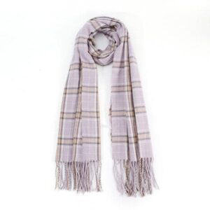 Chic Striped Plaid Fringed Scarf- Elevate Your Look with Timeless Style