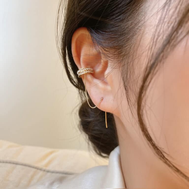 Korean Pearl Earbone Clip Earrings- Fashionable Elegance Without Piercing