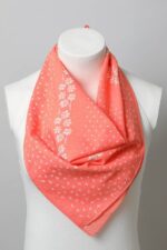 Dot and Floral Border Bandana Scarf- Elevate Your Style with Delicate Patterns