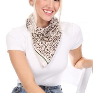 Wildly Stylish Leopard Silk Scarf- Elevate Your Outfit with Animal Print Elegance