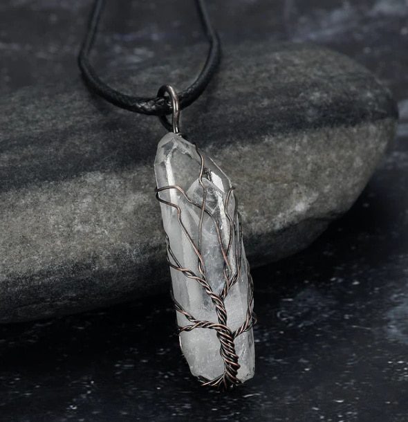 Unique Amorphous Crystal Pendant- One-of-a-Kind Accessory, Size Varies
