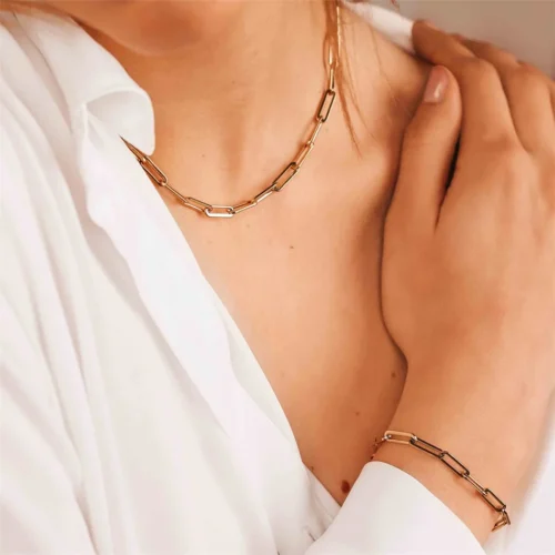 Stunning Stainless Steel Curb Chain Bracelet – Trendy Cuban Link Design for Women
