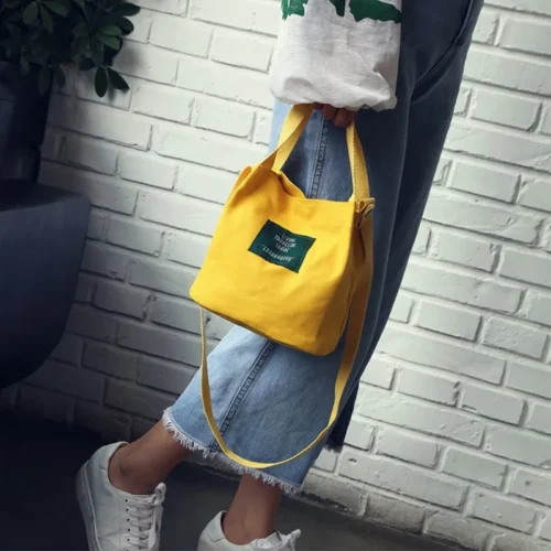 Canvas Handbag Backpack for Women – Portable Small Shoulder Messenger Bag