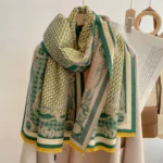 Elegant Imitation Cashmere Shawl- Fashionable Print for Cozy Comfort, Thick Wrap Ideal for Office or Casual Wear - Luxury Style