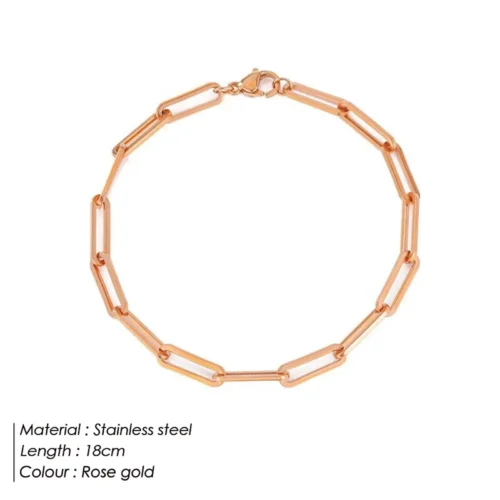 Stunning Stainless Steel Curb Chain Bracelet – Trendy Cuban Link Design for Women