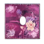 Square Silk Scarf- Elegant Print Shawl for Women - Luxurious Fashion Accessory, 110x110cm