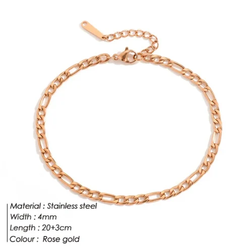 Bold Hip Hop Anklets Stainless Steel Franco Link – Inspired Cuban Ankle Chains for Men and Women