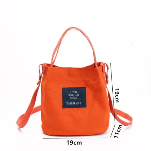 Canvas Handbag Backpack for Women – Portable Small Shoulder Messenger Bag