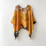 Designer Silk Scarf- Chic Handkerchief Shawl for Women - Luxury Print Bandanna Wrap, 110x110cm