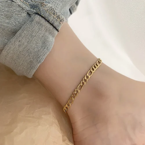 Bold Hip Hop Anklets Stainless Steel Franco Link – Inspired Cuban Ankle Chains for Men and Women