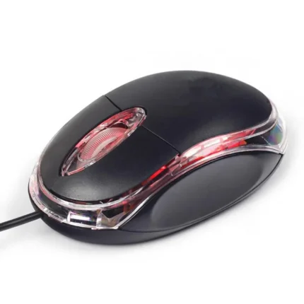 Mini Optical Wired Mouse: USB LED, Ergonomic Design, for PC/Laptop/Notebook