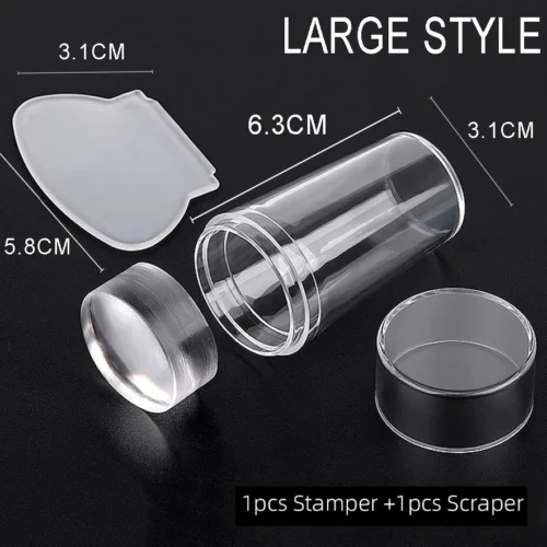 Jelly Silicone Nail Stamper – Stamping Template with Scraper