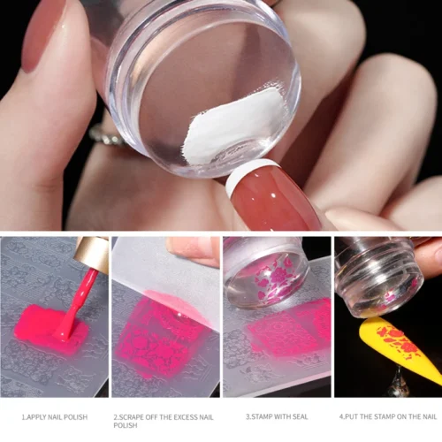 Marshmallow Nail Stamper and Scraper – DIY Manicure Tool Set