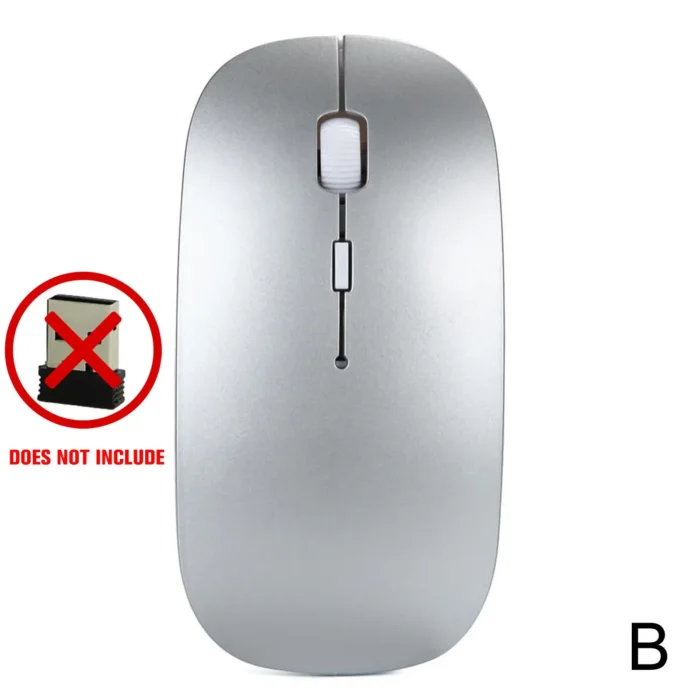 Bluetooth 5.0 Wireless Mouse: Silent, Ergonomic Design, Optical, for Apple PC, iPad, No USB Adapter Needed