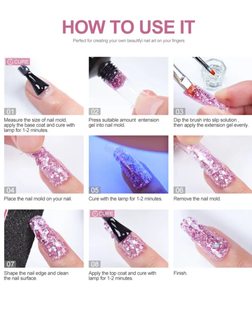 15ml Nail Gel Kit- Quick Extension & Polymer Solution