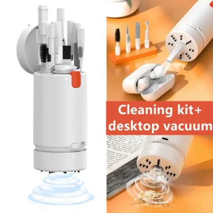 Handheld Mini Vacuum Cleaner: Perfect for Cleaning Computer Keyboards, Desktops, Mobile Phones, and Headphones. Includes Cleaning Brush and Pen for Precise Cleaning
