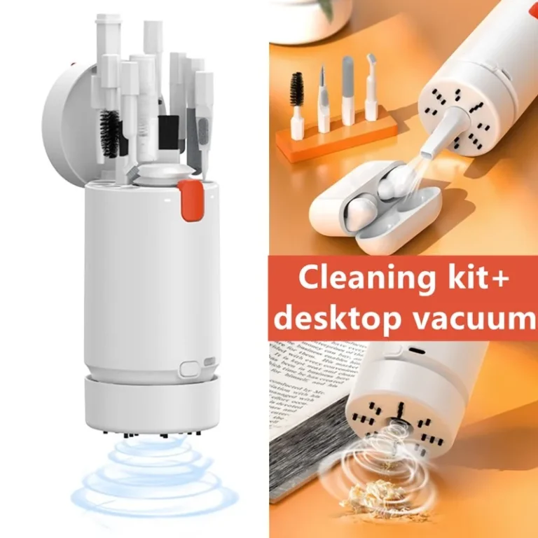 Handheld Mini Vacuum Cleaner: Perfect for Cleaning Computer Keyboards, Desktops, Mobile Phones, and Headphones. Includes Cleaning Brush and Pen for Precise Cleaning