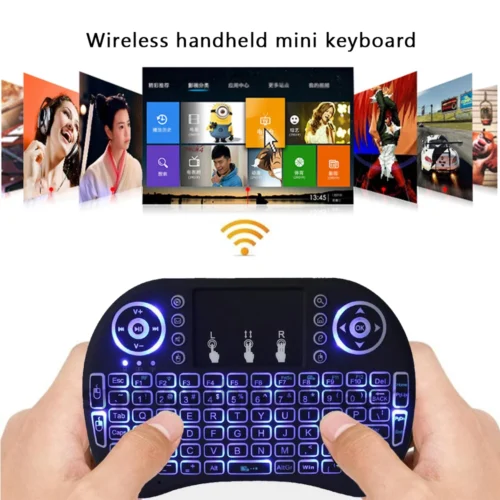 i8 2.4G Air Mouse with Touchpad Keyboard: Backlit Mini Wireless Keyboard for PC, Android TV Box