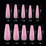 100Pcs Natural Coffin Press-On Fake Nails - Long Ballerina Style Nail Art Tips- All Our Products Come with an Amazing Warranty!