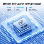 15.6 Inch Laptop: Intel Celeron N5095, 16GB RAM, 512GB SSD, Windows 11