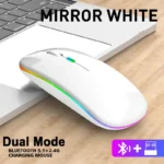 RGB Rechargeable 2.4G Wireless Mouse: Bluetooth, LED Backlit, Ergonomic Gaming Mouse for Laptop PC