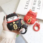 Lucky Cat Lovely Case for Airpods Pro: Japanese Style Earphone Case for Apple Airpods 1, 2, 3. Cover for AirPods Pro 2 Case