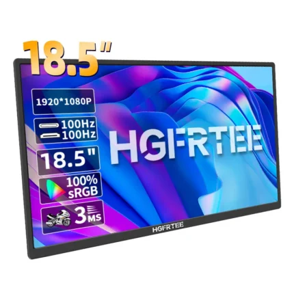 HGFRTEE 18.5-inch Portable Monitor: 100Hz, RGB100%, with VESA Hole & Back Bracket, Laptop Extended Display, ADS-IPS HDR Screen