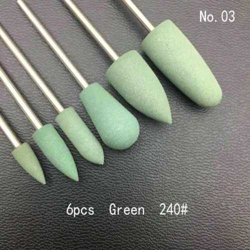 Silicon Nail Drill Set – 6PCS Electric Polishing Tools