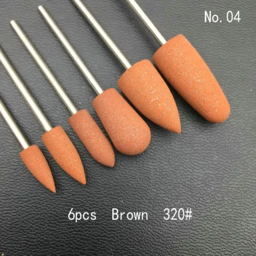 Silicon Nail Drill Set – 6PCS Electric Polishing Tools