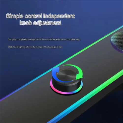 Bluetooth Speaker: 4D Surround Soundbar Wired Computer Speakers Stereo Subwoofer Sound Bar for Laptop PC, Theater TV with Aux 3.5mm Connectivity