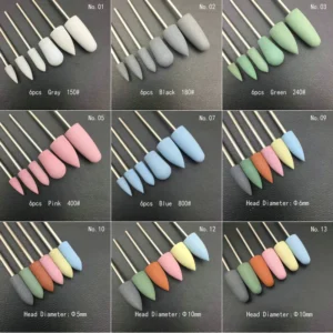 6pcs Silicon Nail Drill Flexible Polisher Machine Electric File Art Tools + Bonus Pass for More!