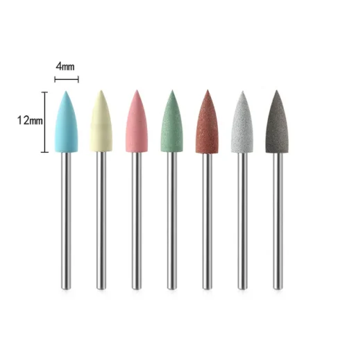 Silicon Nail Drill Set – 6PCS Electric Polishing Tools
