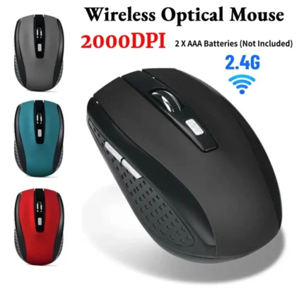 Rechargeable Wireless Gaming Mouse: Adjustable DPI, 6 Buttons, Optical, USB Receiver for Computer PC Accessories