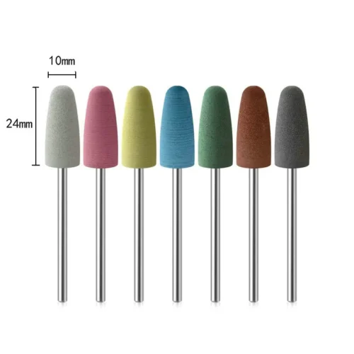 Silicon Nail Drill Set – 6PCS Electric Polishing Tools