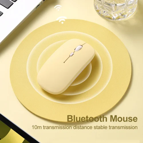 Silent Portable Wireless Bluetooth Mouse, Ergonomic Magic Mouse for Laptop, iPad, Tablet, and Gaming