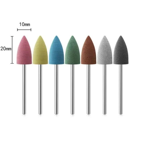 Silicon Nail Drill Set – 6PCS Electric Polishing Tools