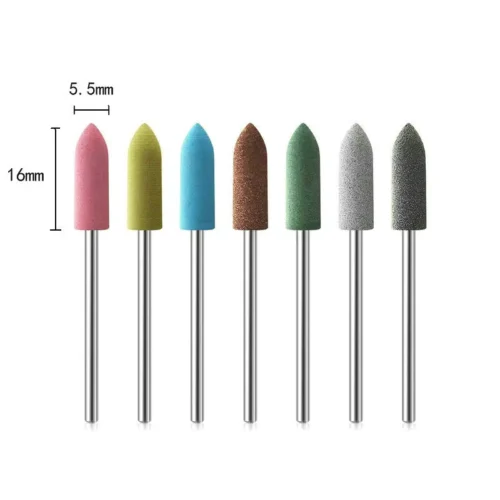 Silicon Nail Drill Set – 6PCS Electric Polishing Tools