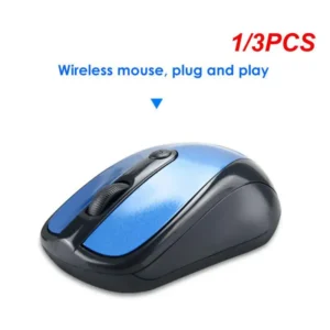 USB 3.0 Receiver Wireless Mouse: 2.4G Silent Mouse, 4 Buttons, 1600DPI Optical, Ergonomic, for Laptop PC