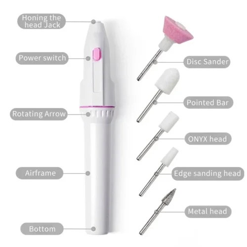 Mini Electric Nail Grinder – Travel-Friendly Nail Polisher
