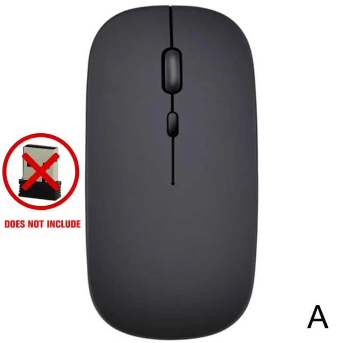 Bluetooth 5.0 Wireless Mouse: Silent, Ergonomic Design, Optical, for Apple PC, iPad, No USB Adapter Needed