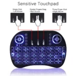 i8 2.4G Air Mouse with Touchpad Keyboard: Backlit Mini Wireless Keyboard for PC, Android TV Box