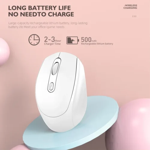 Rechargeable 2.4G Ergonomic Wireless Mouse, For Laptop, PC, Chromebook, and Notebook