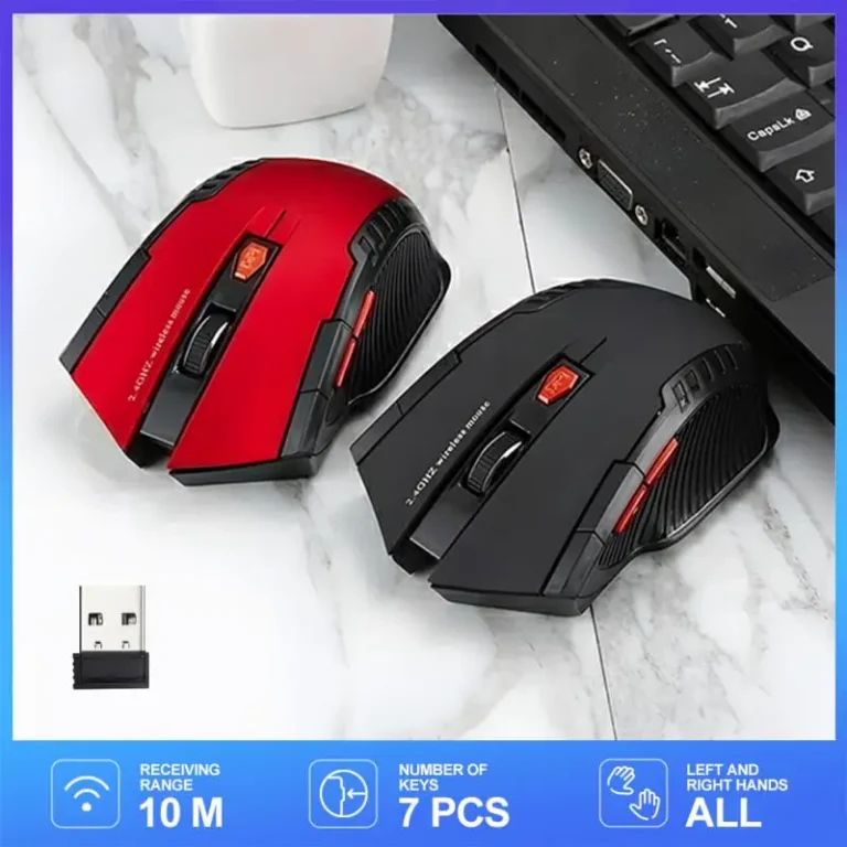 Silent 2.4G Wireless Gaming Mouse: 1600DPI, Battery-Powered, for Laptop, PC, MacBook