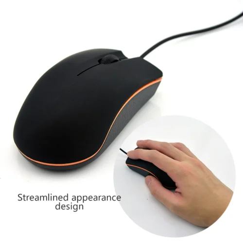 Ultra-Thin Mini USB 3D Wired Mouse, 1200 DPI Optical Gaming Mouse for PC, Laptop, and MacBook
