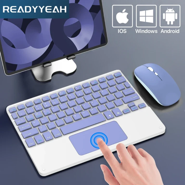 Bluetooth Touchpad Keyboard: Wireless Keyboard for Smartphones, PCs, Computers, Laptops. Compatible with iOS, Android, Windows, iPad