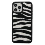Korean INS Towel Cloth Zebra & Cow Pattern Case for iPhone 14, 13 Pro Max, Plus Back Phone Cover for 12, 11 Pro Max, X, XS Max