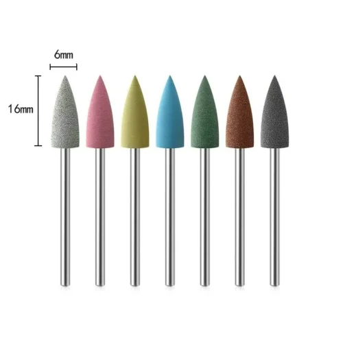 Silicon Nail Drill Set – 6PCS Electric Polishing Tools