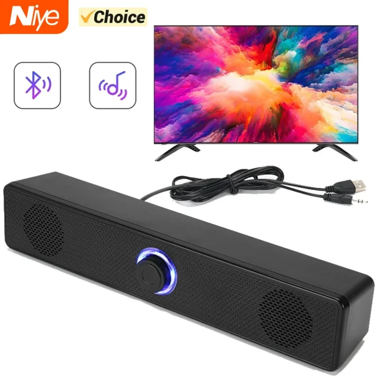 Bluetooth 4D Surround Speaker: Home Theater Sound System Computer Soundbar for TV, Subwoofer Wired Stereo with Strong Bass