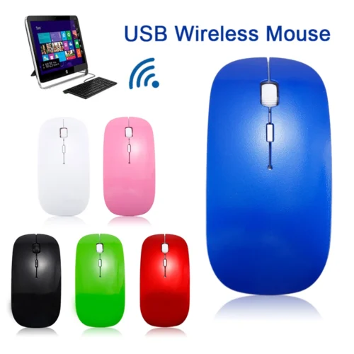 New 2.4GHz Wireless USB Mouse: Ergonomic Design, Ultra Slim, 1600DPI, Multiple Fashion Colors